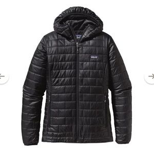 Patagonia Black Nano Puff Insulated Hoodie